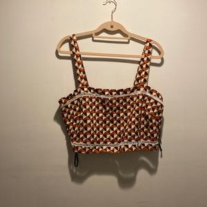 Geometric crop top